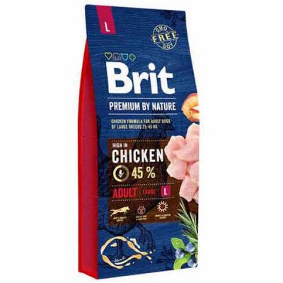 Brit Premium By Nature Adult Büyük Irk Tavuklu Yetişkin Köpek Maması 15 Kg - 1