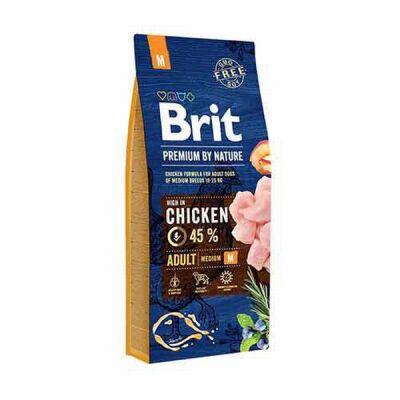 Brit Premium By Nature Adult Orta Irk Tavuklu Yetişkin Köpek Maması 15 Kg - 1