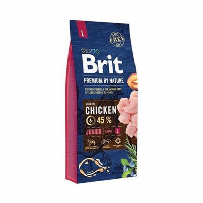 Brit Premium By Nature Büyük Irk Tavuklu Yavru Köpek Maması 15 Kg - 1