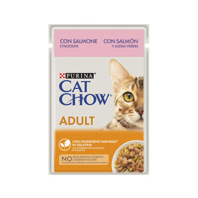 Cat Chow Pouch Somonlu Yetişkin Kedi Konservesi 6 Adet 85 Gr - 1