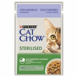 Cat Chow Sterilised Pouch Kuzulu Kısırlaştırılmış Kedi Konservesi 12 Adet 85 Gr - Cat Chow