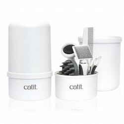 Catit Kısa Tüylü Kedi Bakım Seti Tarak Makas Fırça - Catit