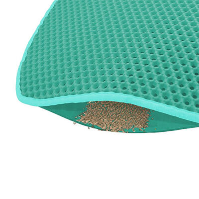 Cattie Açık Mavi Kum Toplayıcı Fonksiyonel Kedi Tuvalet Paspası 50 x 75 cm - 2
