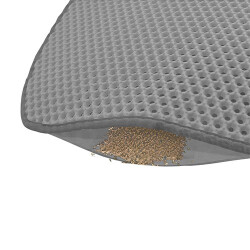 Cattie Gri Kum Toplayıcı Fonksiyonel Kedi Tuvalet Paspası 50 x 75 cm - 2