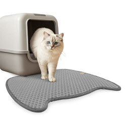 Cattie Gri Kum Toplayıcı Fonksiyonel Kedi Tuvalet Paspası 50 x 75 cm - 3