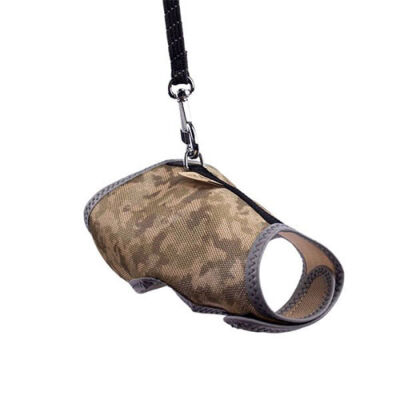 Cattie Havalı Dokuma Kedi Göğüs ve Gezdirme Tasması Large Kamuflaj 1,5x30-40 Cm - 2