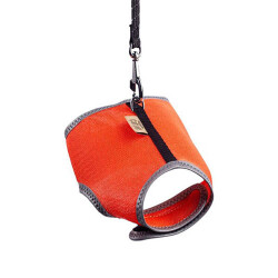 Cattie Havalı Dokuma Kedi Göğüs ve Gezdirme Tasması Medium Turuncu 1x25-35 Cm - 2