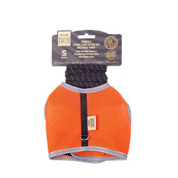 Cattie Havalı Dokuma Kedi Göğüs ve Gezdirme Tasması Small Turuncu 1x20-30 Cm - 2