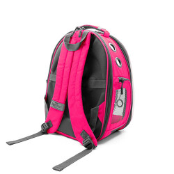 Cattie Pembe Fileli Astronot Kedi Taşıma Sırt Çantası 25 x 60 x 40 cm - 3