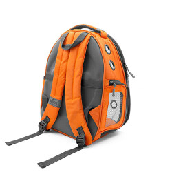 Cattie Turuncu Şeffaf Astronot Kedi Taşıma Sırt Çantası 25 x 30 x 40 cm - 2