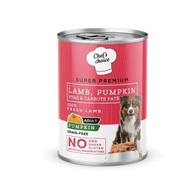 Chefs Choice Pumpkin Pate Kuzulu Balkabaklı Tahılsız Yetişkin Köpek Konservesi 400 Gr - 1
