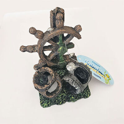 Chicos Akvaryum Dekoru Dümen ve Fıçı 8,7x4x6,2 Cm - 1