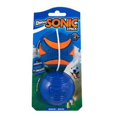 Chuckit! Sonic Köpek Oyun Topu İkili Set Medium 6,5 Cm - 1