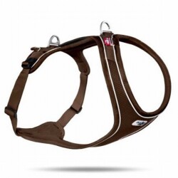 Curli Belka Comfort Köpek Göğüs Tasması Kahverengi XL - Curli