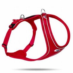 Curli Belka Comfort Köpek Göğüs Tasması Kırmızı Small - Curli