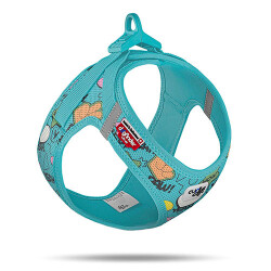 Curli Vest Harness Clasp Air-Mesh Le25 Köpek Göğüs Tasması Turkuaz Small 38,3x43,3 Cm - Curli