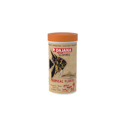 Dajana Worms Tropical Flakes Akvaryum Balık Yemi 100 Ml 18 Gr - 1