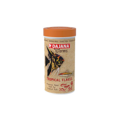 Dajana Worms Tropical Flakes Akvaryum Balık Yemi 250 Ml 45 Gr - 1