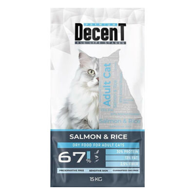 Decent Premium Somonlu Yetişkin Kedi Maması 15 Kg - 1