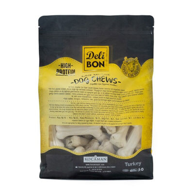 Delibon Beyaz Pres Deri Kemik Köpek Ödülü XS 50'li 7 cm - 3