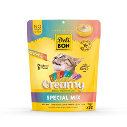 Delibon Karışık Çeşit Krem Kedi Ödül Maması 32 x 15 g - Delibon