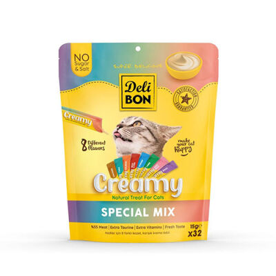 Delibon Karışık Çeşit Krem Kedi Ödül Maması 32 x 15 g - 1