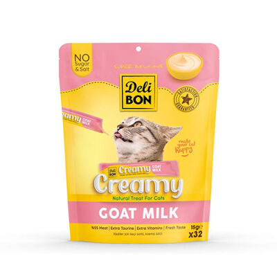 Delibon Keçi Sütlü Krem Kedi Ödül Maması 32 x 15 g - 1