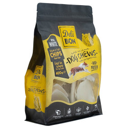 Delibon Kurutulmuş Beyaz Deri Cips Köpek Ödül Maması 400 g - Delibon