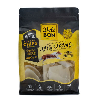 Delibon Kurutulmuş Beyaz Deri Cips Köpek Ödül Maması 400 g - 2