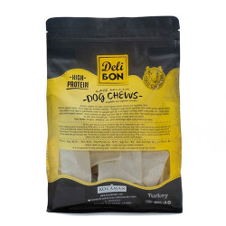 Delibon Kurutulmuş Beyaz Deri Cips Köpek Ödül Maması 400 g - 3