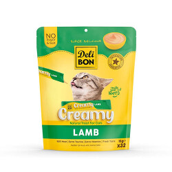 Delibon Kuzu Etli Krem Kedi Ödül Maması 32 x 15 g - Delibon
