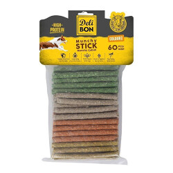 Delibon Munchy Renkli Kalın Deri Çubuk Köpek Ödülü 60'lı - Delibon