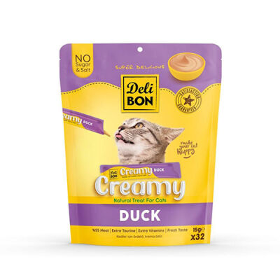 Delibon Ördekli Krem Kedi Ödül Maması 32 x 15 g - 1