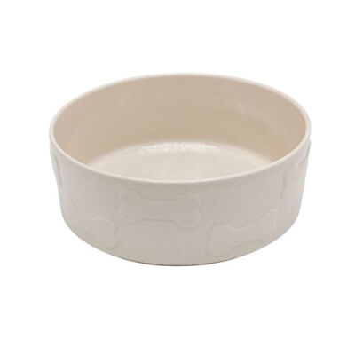 Design Seramik Köpek Mama ve Su Kabı Beyaz 23 Cm - 1