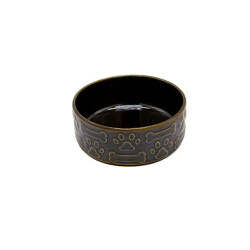 Design Seramik Köpek Mama ve Su Kabı Oksit Yeşil 12 Cm 250 Ml - Design