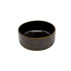 Design Seramik Köpek Mama ve Su Kabı Oksit Yeşil 14 Cm 350 Ml - Design