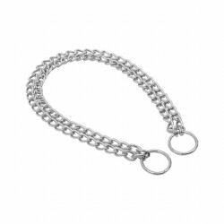 Doggie Boğma Duble Zincir Krom Kaplama Eğitim Tasması 2,5x35 45 Cm - Doggie