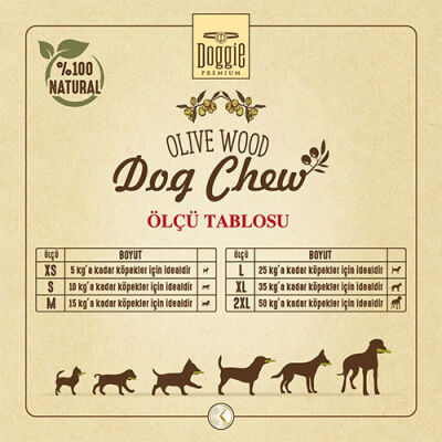 Doggie Doğal Zeytin Ağacı Köpek Çiğneme Oyuncağı XS 5 kg - 3