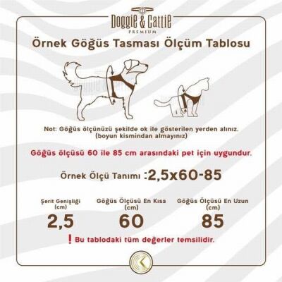 Doggie Havalı Dokuma Küçük Irk Köpek Göğüs Tasması Kırmızı 2x50-65 Cm - 3