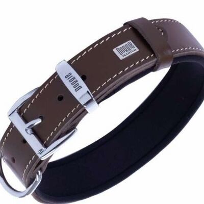 Doggie Konfor Deri Köpek Boyun Tasması Kahverengi 3,5x52 60 Cm - 2