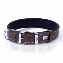 Doggie Konfor Deri Köpek Boyun Tasması Kahverengi 3x42 50 Cm - 3