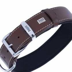 Doggie Konfor Deri Köpek Boyun Tasması Kahverengi 4x57 65 Cm - 2