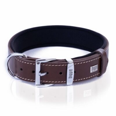 Doggie Konfor Deri Köpek Boyun Tasması Kahverengi 4x57 65 Cm - 3