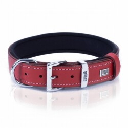 Doggie Konfor Deri Köpek Boyun Tasması Kırmızı 3x42 50 Cm - 3