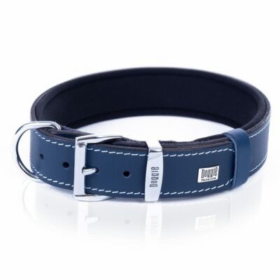 Doggie Konfor Deri Köpek Boyun Tasması Royalblue 4x57 65 Cm - 3