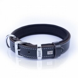 Doggie Konfor Deri Köpek Boyun Tasması Siyah 2,5x37 45 Cm - 3