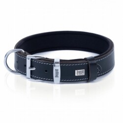 Doggie Konfor Deri Köpek Boyun Tasması Siyah 3,5x47 55 Cm - 3