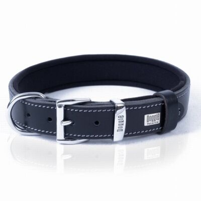 Doggie Konfor Deri Köpek Boyun Tasması Siyah 3x42 50 Cm - 3