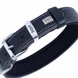 Doggie Konfor Deri Köpek Boyun Tasması Siyah 3x42 50 Cm - 2