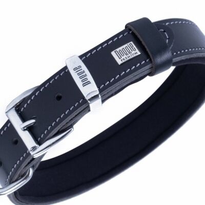 Doggie Konfor Deri Köpek Boyun Tasması Siyah 3x42 50 Cm - 2
